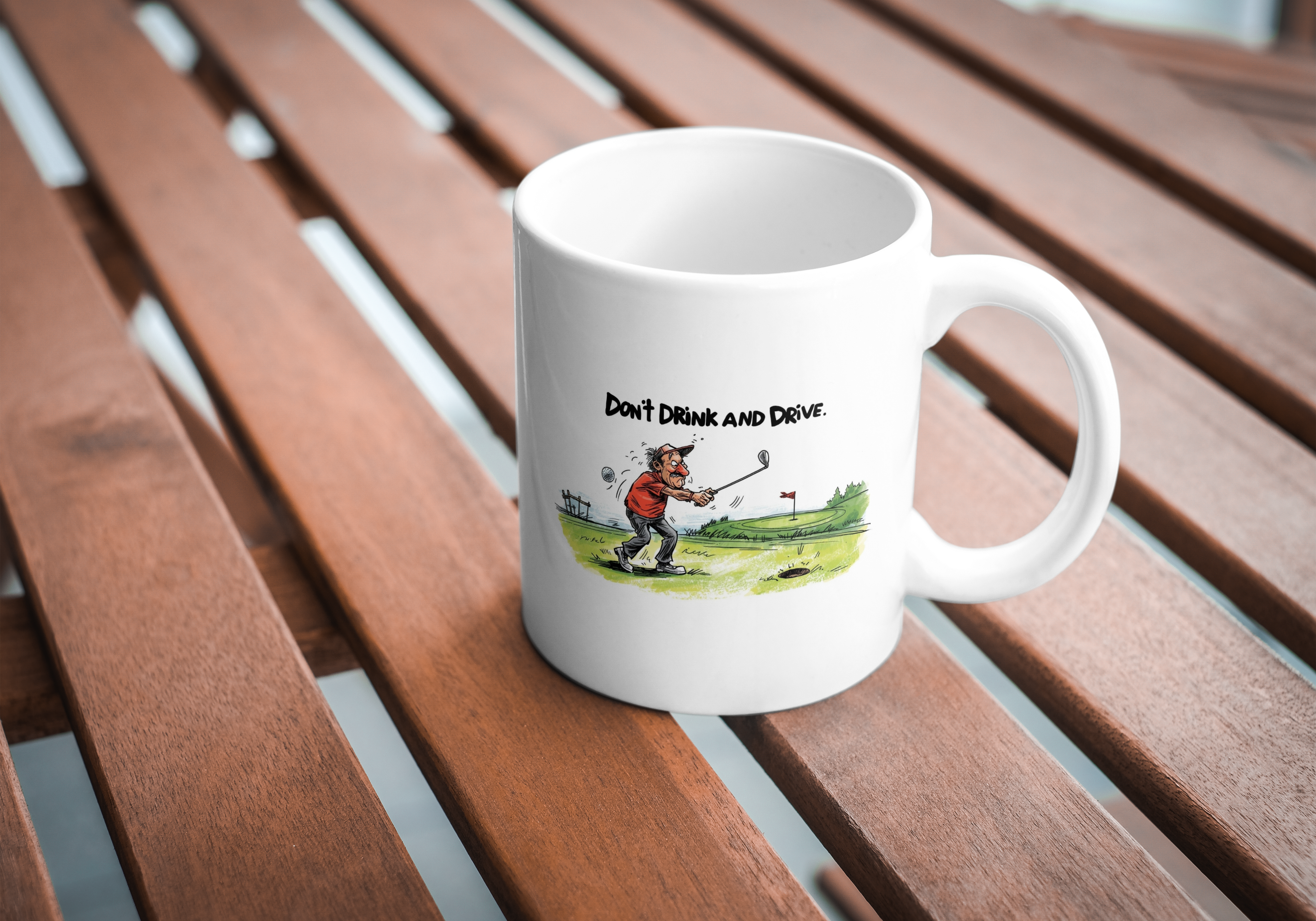 11oz Mug drink and drive golf mug
